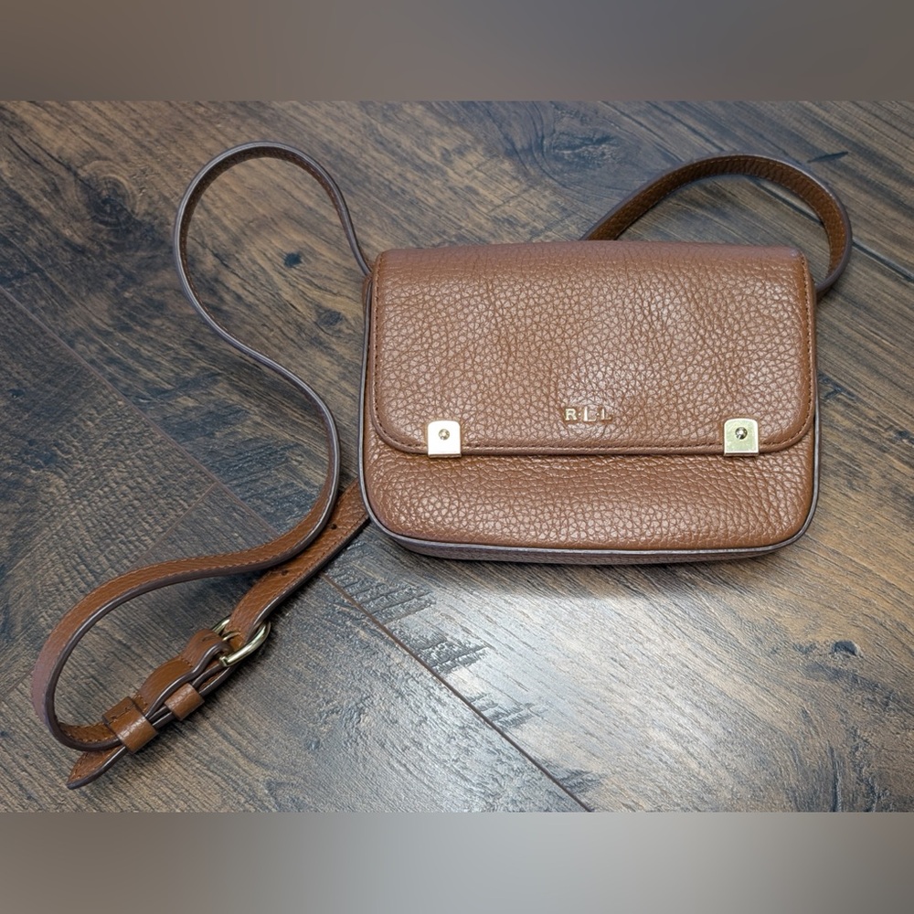 Lauren Ralph Lauren Morrison Leather Belt Bag Brown